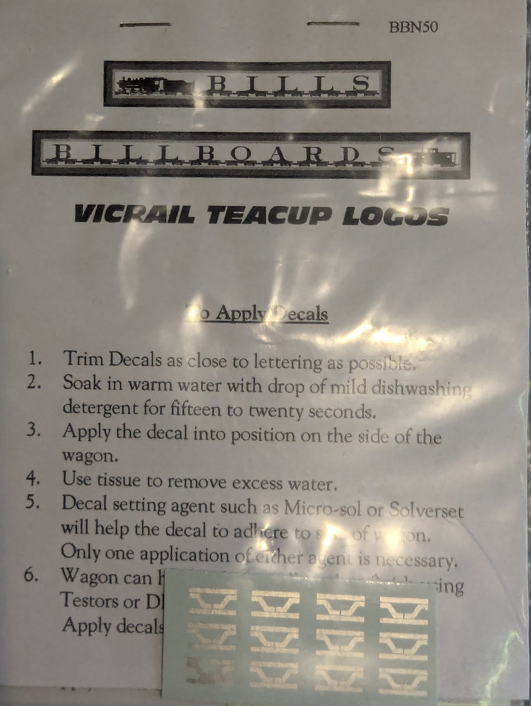 Victorian TEA CUP Logos N scale
