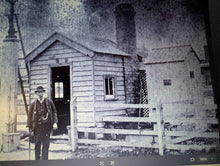 Load image into Gallery viewer, Victorian Gate Keepers hut with dunny and fence Ho scale kit.