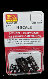 Micro-Trains Commonwealth 6 wheel Bogie 1 Pair (1018)