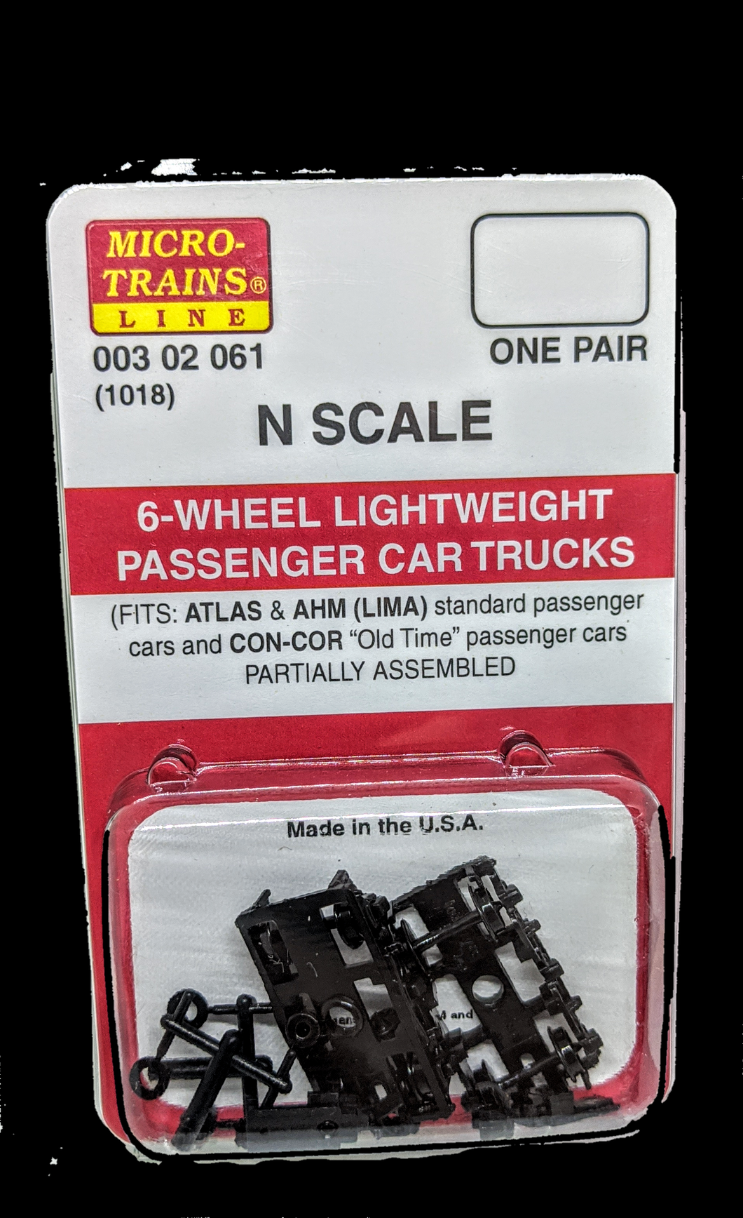 Micro-Trains Commonwealth 6 wheel Bogie 1 Pair (1018)