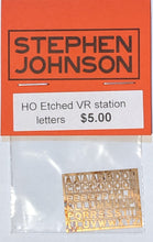 Load image into Gallery viewer, Victorian Railways Station Letters HO scale