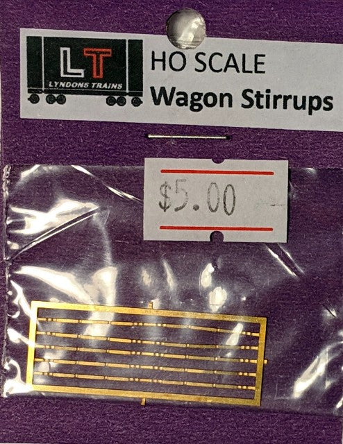 Brass Etch Wagon Stirrups HO